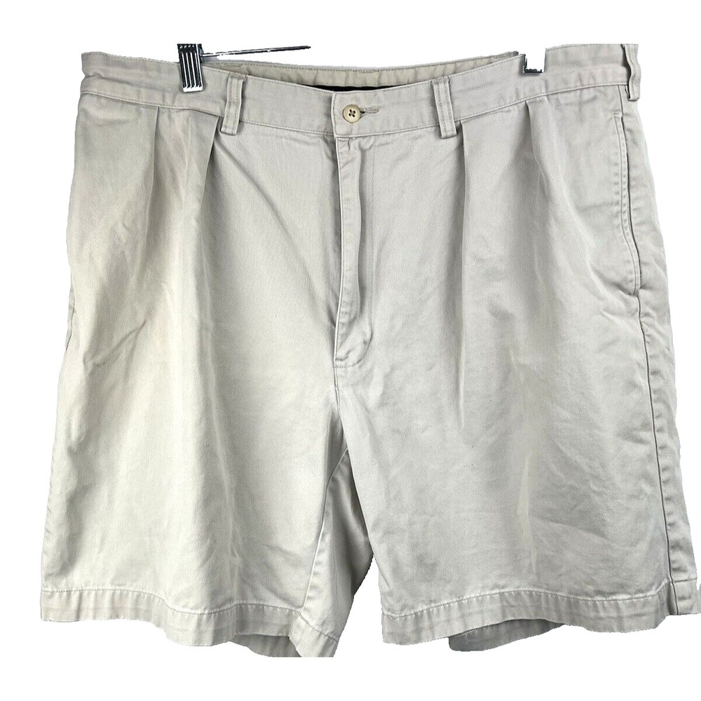 Polo Ralph Lauren Shorts Men's 38 Tyler Vintage Pleated Bermuda 1990s Khakis Y2K